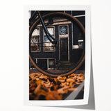 Extra large rolled print featuring a fall-themed floral design in warm autumn colors, ideal for art wall dining room.