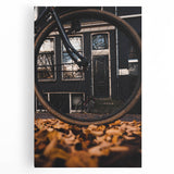 Large black and white abstract art on stretched canvas depicting swirling patterns, ideal for kitchen wall art.