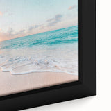 Extra large framed canvas featuring a textured, colorful abstract design with black accents, ideal for living room decor.