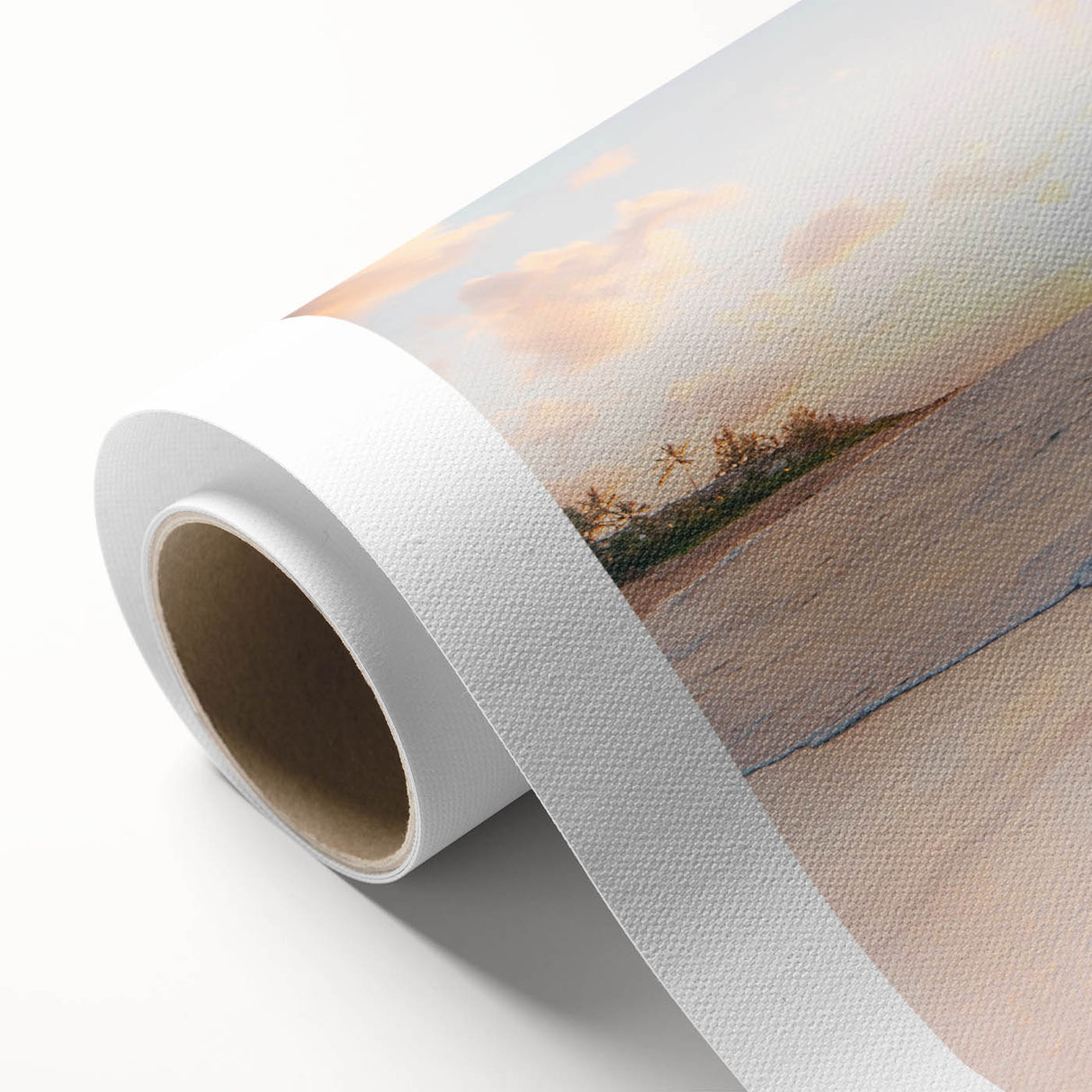 Art deco poster depicting a vibrant summer scene on rolled canvas, ideal for nursery wall art or dining room.