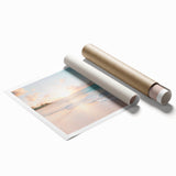 Extra large rolled print featuring a summer floral design in vibrant colors, ideal for classy bathroom wall art.