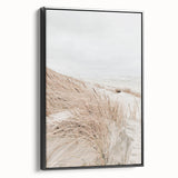Black and white landscape painting on framed canvas, depicting a tranquil rural scene, ideal for bedroom wall art.