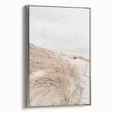 Landscape art painting on framed canvas featuring a vintage poster-style design with colorful and black elements.