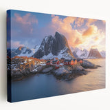Stretched canvas artwork showcasing vibrant cliffs and landscapes, featuring rich colors and intricate details, perfect for enhancing any interior space.