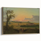 Classic Romantic Paintings - Danish Landscape with Stone Canvas Art