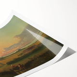 Classic Romantic Paintings - Danish Landscape with Stone Canvas Art