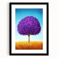 Framed Office Art – Vibrant Purple Tree Modern Office Wall Decor