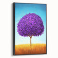 Framed Office Art – Vibrant Purple Tree Modern Office Wall Decor
