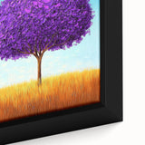 Framed Office Art – Vibrant Purple Tree Modern Office Wall Decor