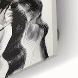 Abstract figurative acrylic artwork on glass showcasing vibrant colors and intricate details, ideal for modern home décor. Perfect for art enthusiasts and collectors.