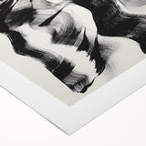 Abstract figurative art print on rolled canvas showcasing vibrant colors and dynamic shapes, packaged securely in a protective cardboard tube for easy transport. Perfect for modern home decor or artistic wall displays.