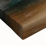 Abstract landscape wall art on stretched canvas showcasing vibrant colors and intricate textures, perfect for adding a modern touch to home decor.