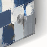 Abstract Art Prints – Block Composition in Blue and Neutrals