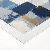 Abstract Art Prints – Block Composition in Blue and Neutrals