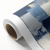 Abstract Art Prints – Block Composition in Blue and Neutrals