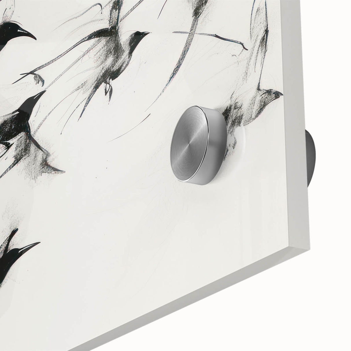 Close-up image of a vibrant acrylic glass artwork showcasing various colorful animals, featuring intricate details and vivid hues, perfect for modern home decor.