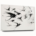 Acrylic glass side view of a modern animal design art piece, showcasing vibrant colors and intricate details, ideal for contemporary home decor. The artwork is mounted with pins for easy display and features a sleek finish that enhances its visual appeal.