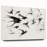 Acrylic glass display of a side view animal design featuring vibrant colors and intricate details, perfect for modern home decor or art collections.