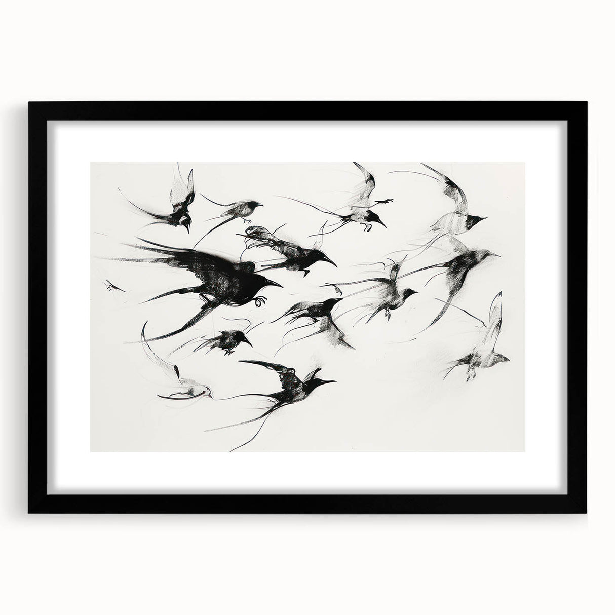 Black-framed animal illustration featuring a detailed, colorful design with a white mat, perfect for home decor. Ideal for nature lovers and art enthusiasts.