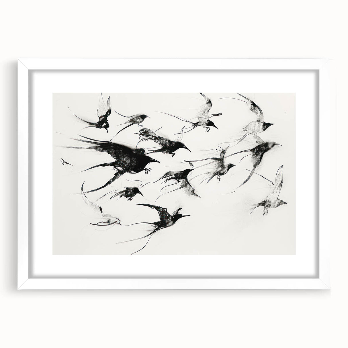 Framed artwork showcasing a vibrant animal illustration with a white mat, perfect for home decor. Ideal for animal lovers seeking unique wall art.