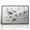 Framed acrylic wall art showcasing a vibrant animal design with a sleek black border, perfect for adding a contemporary touch to any living space.