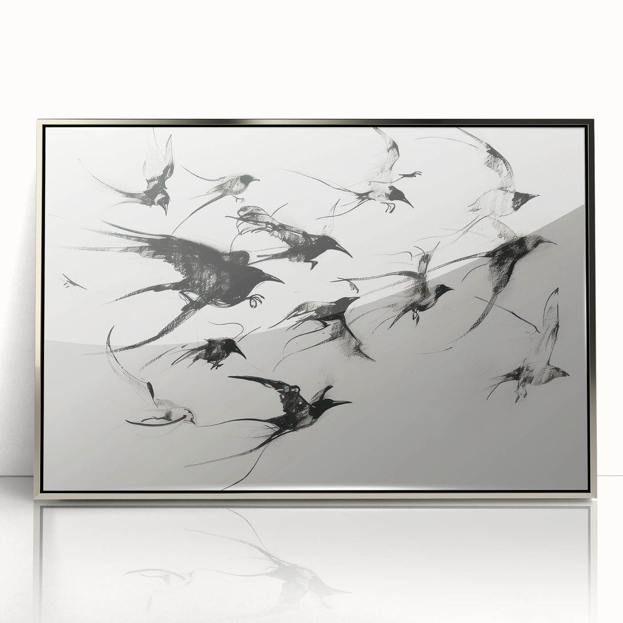 Framed acrylic wall art featuring a vibrant animal design, showcasing intricate details and a sleek silver frame, perfect for modern home decor.