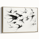 Framed canvas artwork showcasing colorful animal designs with a gold frame, displaying intricate details from a side view, perfect for home decor and animal lovers.
