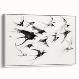 Framed canvas artwork featuring a vibrant animal design, showcasing intricate details and bold colors, presented in a sleek white frame from a side view. Ideal for home decor enthusiasts looking to elevate their space with unique animal-themed art.