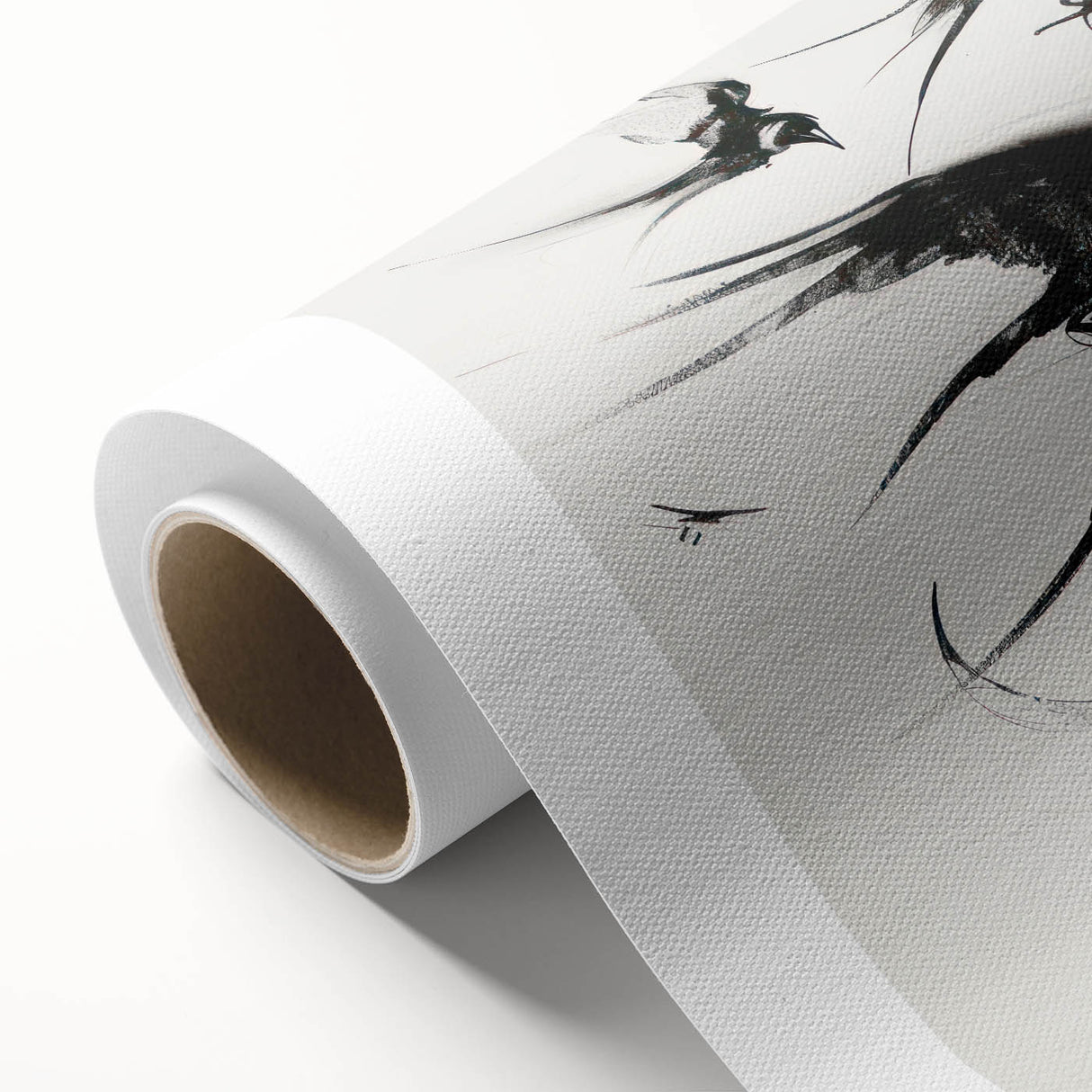 Rolled canvas artwork showcasing a vibrant African animal design, featuring intricate details and bold colors, securely packaged in a protective cardboard tube for safe delivery.