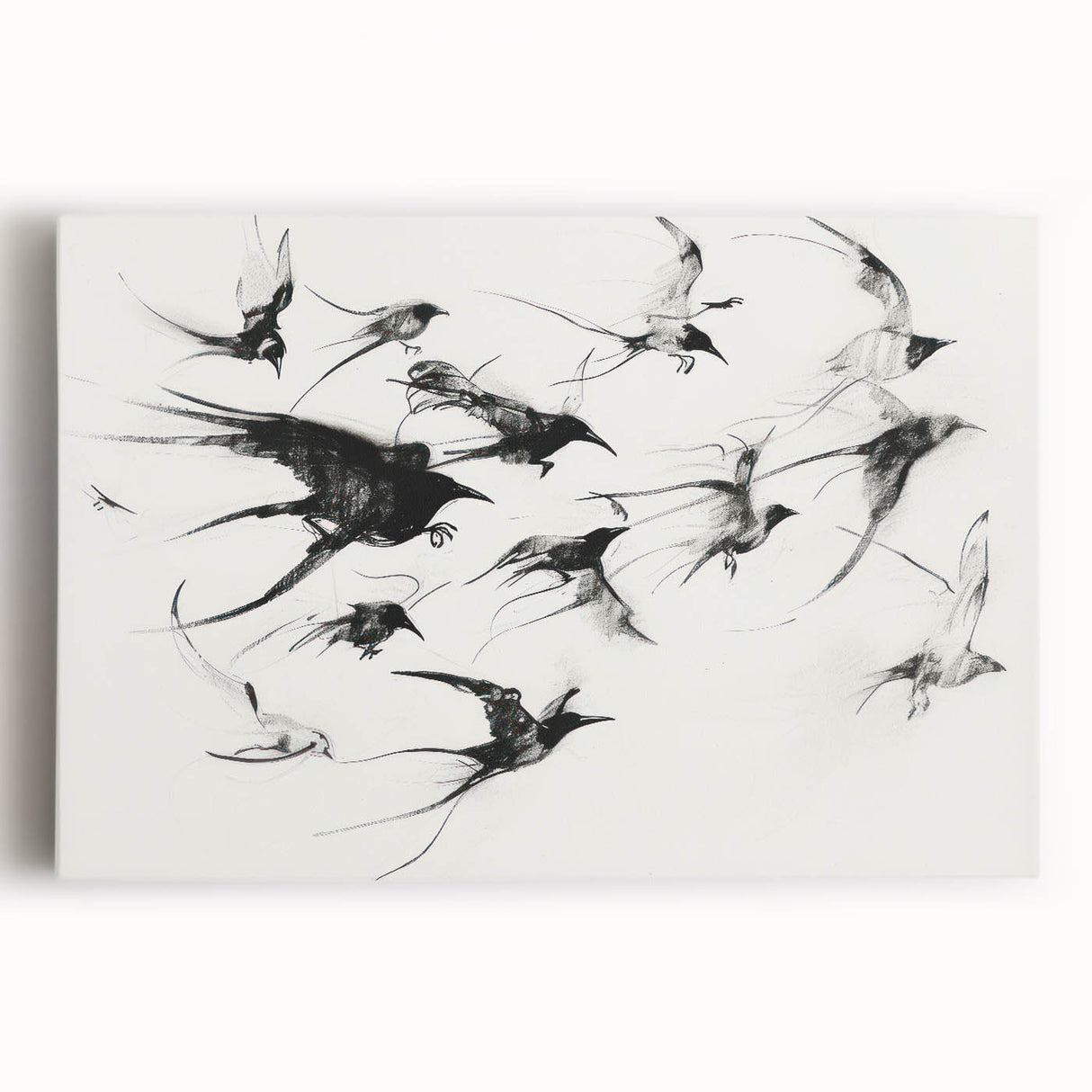 Stretched canvas artwork showcasing a vibrant animal design, featuring intricate details and bold colors, perfect for adding a unique touch to any room decor.