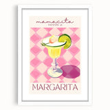 Abstract art print featuring swirling patterns in muted earth tones, framed with a white mat, ideal for dining room decor.