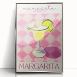 Art deco poster of cocktails in monochrome silver tones, acrylic print in a silver frame, suitable for modern art wall decor.