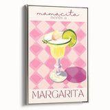 Framed canvas featuring a vintage poster of a black and white landscape, ideal for bedroom wall art.