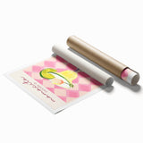 Extra large rolled print featuring soft pastel floral art, ideal for classy bathroom or large living room decor.