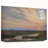 Impressionist Sunset Landscape - Evening at Skagen by P.S. Krøyer