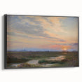 Impressionist Sunset Landscape - Evening at Skagen by P.S. Krøyer