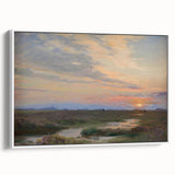 Impressionist Sunset Landscape - Evening at Skagen by P.S. Krøyer