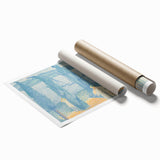 Serene Lakeside Promenade - Modern Wall Art with Pointillist Style