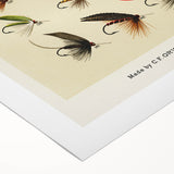 Trout Flies Illustration Print - Mary Orvis Marbury Realism Fly Fishing Art