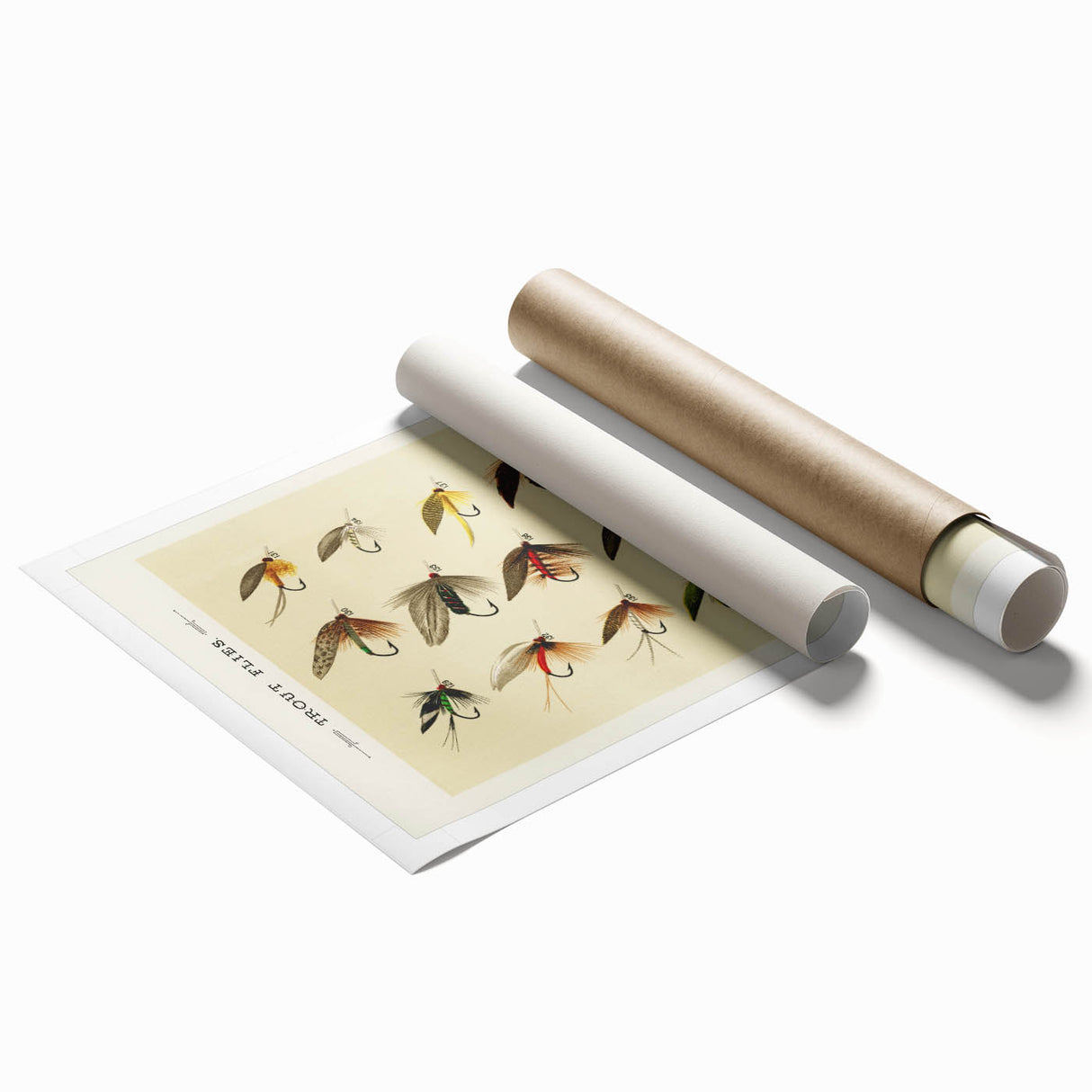 Trout Flies Illustration Print - Mary Orvis Marbury Realism Fly Fishing Art
