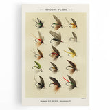 Trout Flies Illustration Print - Mary Orvis Marbury Realism Fly Fishing Art
