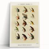 Trout Flies Illustration Print - Mary Orvis Marbury Realism Fly Fishing Art
