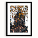 Extra large framed abstract art print featuring textured fall colors on canvas, ideal for living room decor.