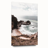 Large abstract wall art on acrylic glass featuring swirling blue and green tones, suitable for bedroom or dining room decor.