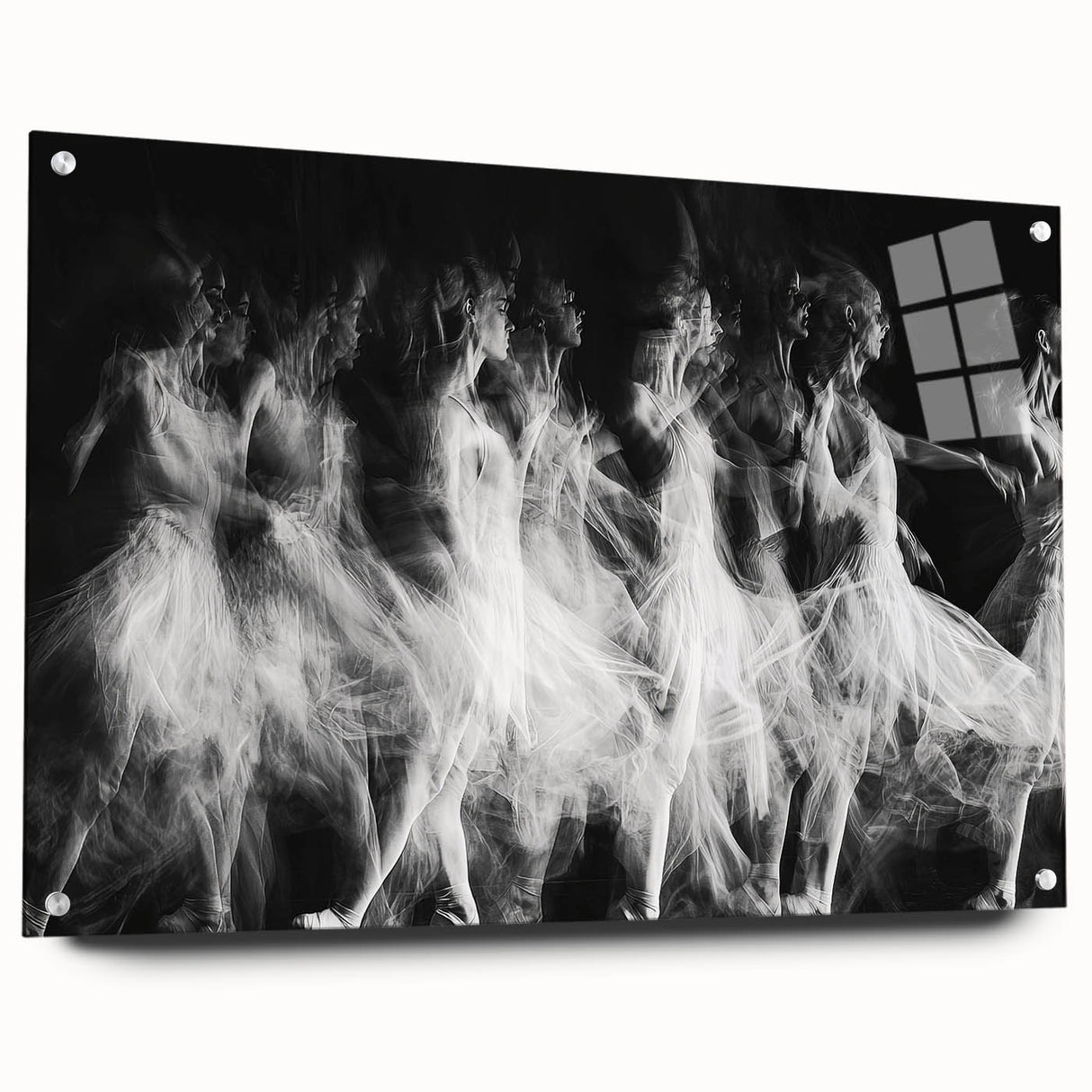 Echo of Motion – Emotive Ballerina in Dynamic Abstract Wall Art