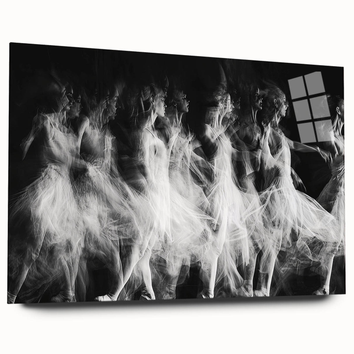 Echo of Motion – Emotive Ballerina in Dynamic Abstract Wall Art