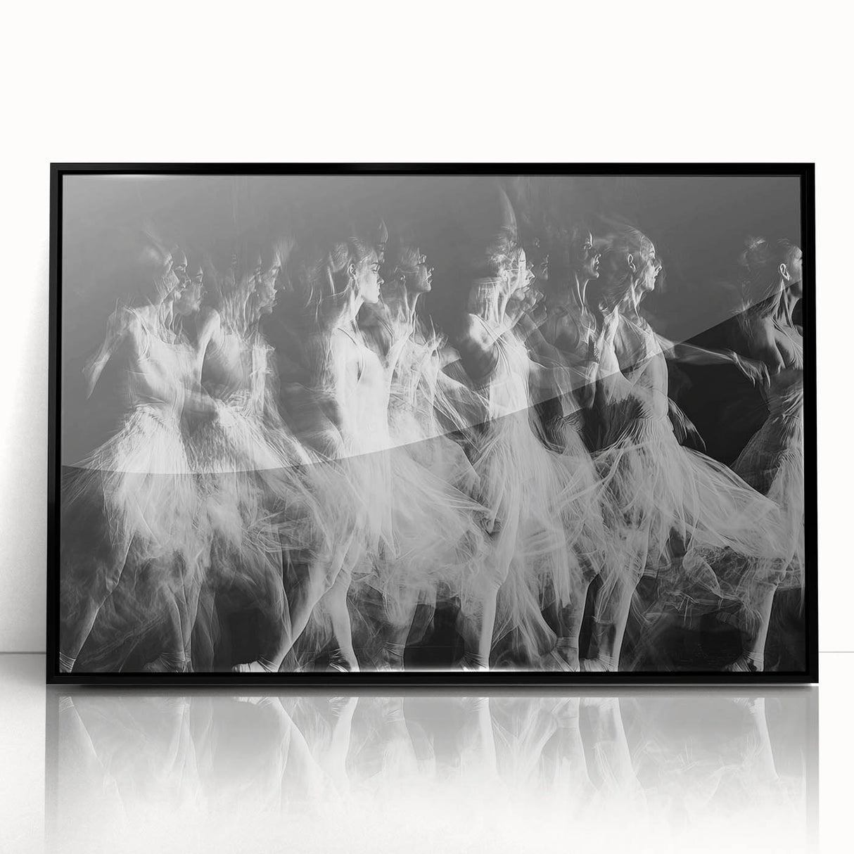 Echo of Motion – Emotive Ballerina in Dynamic Abstract Wall Art
