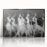 Echo of Motion – Emotive Ballerina in Dynamic Abstract Wall Art