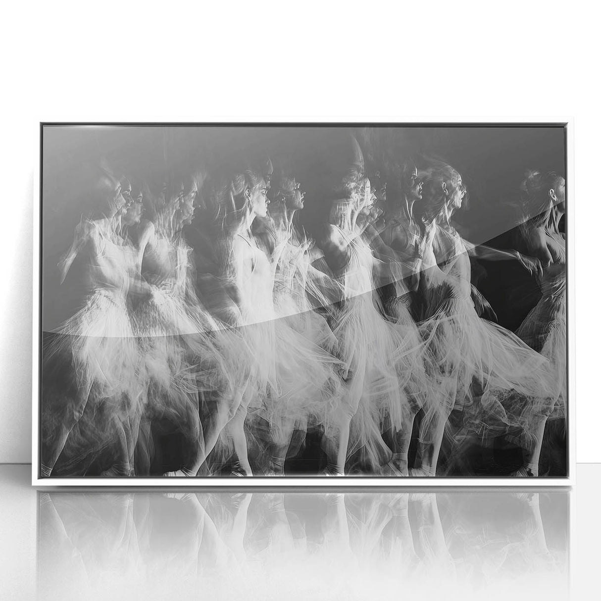 Echo of Motion – Emotive Ballerina in Dynamic Abstract Wall Art