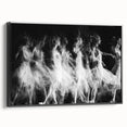 Echo of Motion – Emotive Ballerina in Dynamic Abstract Wall Art